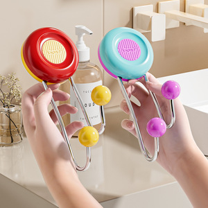 <b>Suction</b> Cup <b>Hook</b> Wall Mounted Heavy Duty Adhesive <b>Hook</b> For Doorway Clothes Storage Multi Functional Modern Design - Product Image 2