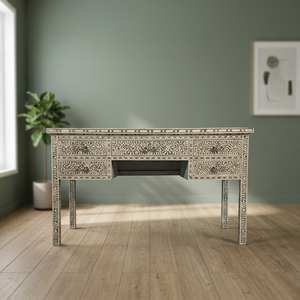 Handmade Eco-Friendly Extendable Easy Clean Unique Design Modern <b>Multiple</b> Drawer Camel Buffalo Bone Inlay Coffee Table Wood - Product Image 1