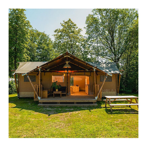 Tente de chasse safari de luxe personnalisée tente de glamping en toile imperméable de luxe pour l'hébergement en camping familial - Product Image 6