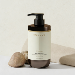 แชมพู ROBLUE พรีเมี่ยม สูตรบำรุงหนังศีรษะ 500 มล. ค่าความเป็นกรดต่ำ ผลิตภัณฑ์ดูแลเส้นผมวีแกนจากเกาหลี ป้องกันผมร่วง ควบคุมความมัน - Product Image 1