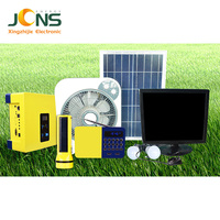 JCNS Prendre d'abord et payer plus tard Système solaire pour ventilateur de télévision Système solaire domestique avec kit de panneau solaire Système d'énergie solaire hors réseau