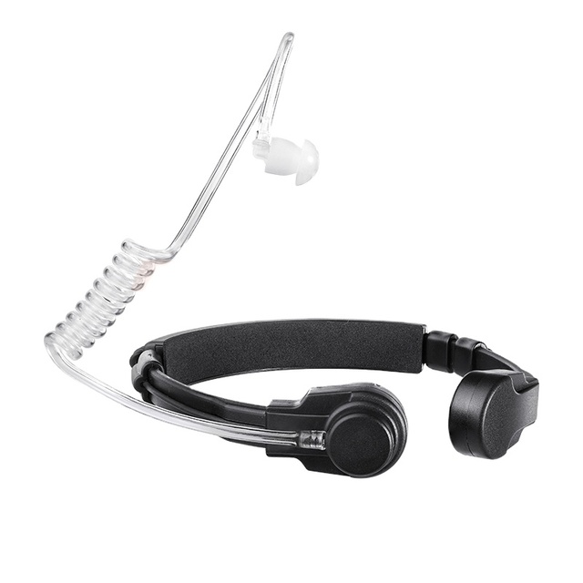 Throat Microphone Noise Reduction Tactical MIC Neck Headphone Microphone Two Way Radio Walkie Talkie Sport Wargame Security