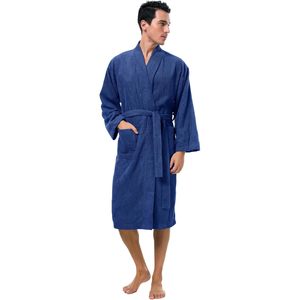 Bata de Algodón Terry para Hombre, Largo hasta la Pantorrilla, con Bolsillos, Suave, para Spa, Hotel o Baño - Product Image 3