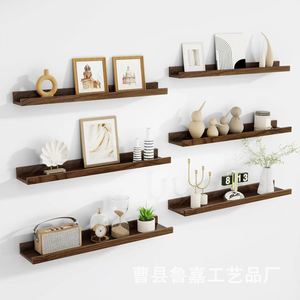 Customized Wooden <b>Wall</b> <b>Shelves</b> Rectangle 4 Layers <b>Wall</b> <b>Mounted</b> Home Decoration Display Rack Solid Wood Single Panel <b>Shelf</b> - Product Image 1