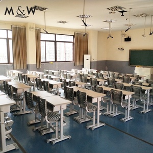 موردي الأثاث المدرسي M & W ، مدرسة واحدة مع ارتفاع قابل للتعديل مع أعلى MDF للطلاب المستخدمة - Product Image 2