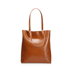 Sac fourre-tout trapézoïdal architectural pour <span class=keywords><strong>femme</strong></span>, avec poignée intégrée sans couture, sac à bandoulière, indispensable pour le travail et les voyages, grand sac en cuir - Product Image 3