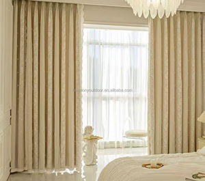 Cortinas Opacas e Insonorizantes de Encaje Francés Estilo Crema 2025 para Sala de Estar, Balcón y Dormitorio - Product Image 5
