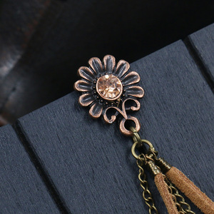 Bohemian <b>Drop</b> Earrings With Shell Beads And Tassels For Women Party Jewelry Antique <b>Bronze</b> Plated Flower Design - Product Image 3