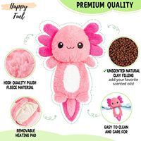Fonction câlin peluche Axolotl jouet micro-ondes coussin chauffant parfumé pour les femmes mignon peluche peluche chauffable chaud animaux en peluche