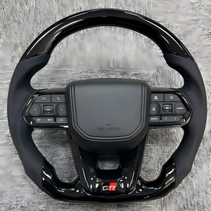 Volant de course personnalisé haut de gamme en Alcantara, LED et fibre de carbone pour Toyota <span class=keywords><strong>GR</strong></span> <span class=keywords><strong>Sport</strong></span> Supra RAV4 Tundra - Product Image 1