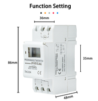 CKYECL Nouveau type de relais numérique intelligent programmable hebdomadaire sur rail DIN, monophasé, 7 jours, avec écran LCD, AC 220V 230V 12V 24V 48V 30A DC