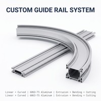 Riel de Guía Curvo de Aluminio Extruido Personalizado Industrial con Corte y Doblado de Precisión para Semiconductores AS RS AMHS