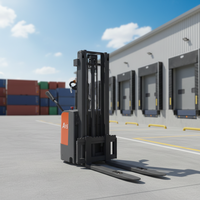 Gerbeur électrique haute performance 2 tonnes avec batterie lithium-ion, pneus en polyuréthane et direction assistée électronique pour une distribution rapide