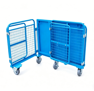 Carretilla Plegable Premium para Mercancías de 500 kg con Puertas Bloqueables de 270 Grados y Ruedas con Freno - Product Image 2