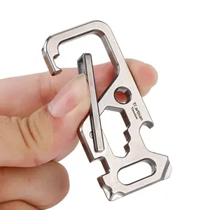 टाइटेनियम Carabiner कुंजी श्रृंखला धारक Carabiner चाबी के लिए ईडीसी जल्दी रिलीज चाबी की अंगूठी के साथ हुक तस्वीर वसंत क्लिप हुक