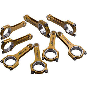 Biellettes de bielle MaXpeedingrods Titanizing avec boulons ARP2000 pour Toyota 2UR-GSE Lexus IS-<span class=keywords><strong>F</strong></span> RC-<span class=keywords><strong>F</strong></span> <span class=keywords><strong>GS</strong></span>-<span class=keywords><strong>F</strong></span> 144,3 mm d'origine - Product Image 2