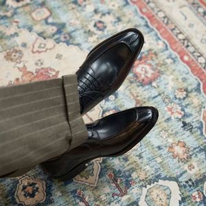 Chaussures italiennes en cuir faites à la main, grande taille, à lacets, antidérapantes, légères et respirantes, spécialement conçues pour les hommes de bureau et professionnels - Product Image 2