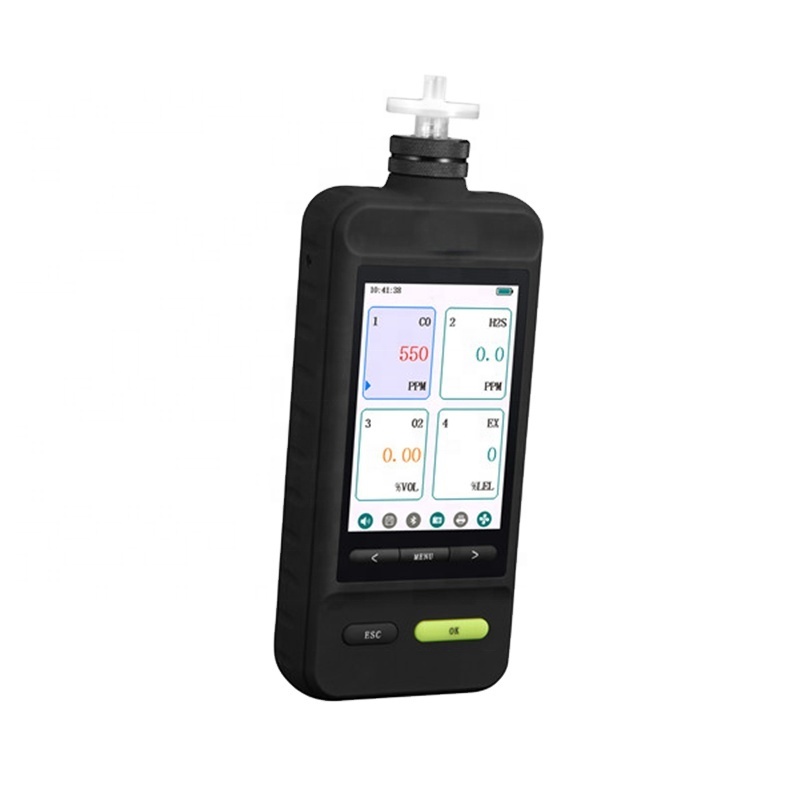 SKZ1050E portable color screen CO H2S CO2 O2 EX NOX VOC Multi 4 In 1 gas concentration analyser