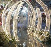 Décoration de mariage, centre de table, décors de scène pour événements, nouveau design, tunnel lumineux LED, arche de toile de fond de mariage
