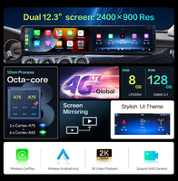 Écran double 24,6 pouces Carplay Android Auto pour Mercedes Benz CLS 2012-2017 W218 Radio multimédia LCD Tableau de bord Navigation GPS