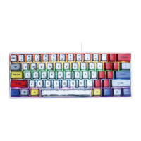 Clavier de jeu mécanique lumineux de style comic, 61 touches, échangeables à chaud, design ergonomique, clavier de jeu RGB pour ordinateur