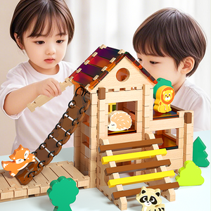 Nouveau jouet éducatif pour l'apprentissage précoce, blocs de construction architecturaux, jouets en bois créatifs à empiler pour enfants, garçons et filles - Product Image 2