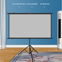 Écran de projection mobile Kuaige 60-150 pouces, blanc mat, avec trépied, pour projecteur