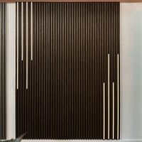 Panneau mural en placage de bois écologique, panneau acoustique décoratif en bois à lattes pour intérieur