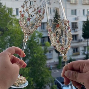 Bicchiere Highball Artigianale di Alta Gamma - Coppa per Brindisi Nuziali, Regalo per Migliore Amica o Fidanzata per Fidanzamento o Matrimonio - Product Image 4