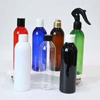 Vente flash - Flacons pulvérisateurs en plastique PET pour cosmétiques/soins de la peau, capacité de 10 à 500 ml, couleurs blanc, ambre, noir, flacons à pompe