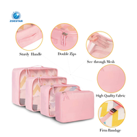 Cubes de rangement de voyage souples à grande capacité avec fermeture éclair, 8 pièces, personnalisables avec logo, pour l'organisation des bagages