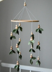 Forest Style Baby <strong>Crib</strong> Mobile <strong>Floral</strong> Nursery Baby Mobile Lighter and Darker Leaves Leaf <strong>Crib</strong> Mobile - Product Image 2
