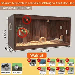 Yalıtımlı, Kolay Temizlenen Büyük Ahşap Civciv Kafesi (Bıldırcın Civcivleri, Hamsterler İçin) Çoklu Boyutlarda - Product Image 5