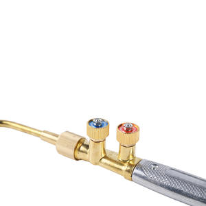 Torche de soudage de style européen GLOOR, plaquée cuivre, double interrupteur, allumage manuel, température de flamme 1800°C, spécifications suisses - Product Image 1