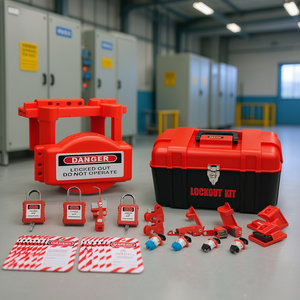Kit de sécurité électrique LOTO 42 pièces : Cadenas, bloqueurs, attaches, boîte – Équipement de support industriel pour salles blanches - Product Image 2
