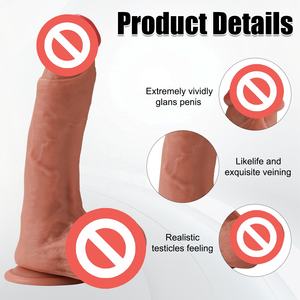 Consolador sexual para adultos de PVC liso grande, vibrador, producto masturbador de tono de piel femenino realista - Product Image 2