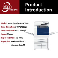 Photocopieur Monochrome V 7080 d'occasion à haute vitesse 75ppm avec Fax et Scan, zone d'impression A3, temps de première copie de 3,0 secondes