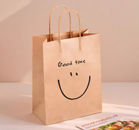 Sacs en papier écologiques à poignée renforcée pour boulangerie, emballages de friandises roses de qualité supérieure, sacs cadeaux réutilisables pour fêtes d'anniversaire