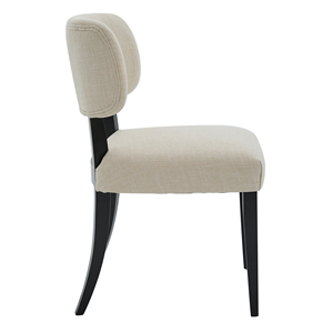 Ensemble de 4 chaises de salle à manger modernes rembourrées en tissu, style mid-century, dossier solide, meubles pour la maison - Product Image 2