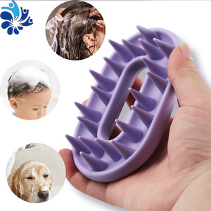 Cepillo masajeador de silicona para el cuero cabelludo, forma ovalada, para el cuidado del cabello y la relajación - Product Image 3