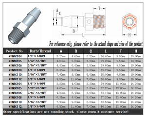 ข้อต่อสายยางทางการแพทย์แบบ PP แรงดันต่ำ พร้อมเกลียว NPT ตัวผู้ แบบตรง 90 องศา ข้อต่อแบบมีหนาม - Product Image 6