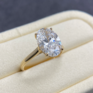 Custom14k Gold Oval schliff 3ct <span class=keywords><strong>E</strong></span> VS IGI Diamantring aus Labor anbau mit versteckter Halo-Einstellung Fancy Cut Lab CVD Diamantring - Product Image 2