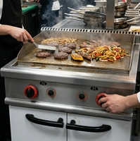 Plancha à gaz Ruitai avec armoire - Gril à surface plate pour restaurant commercial, station de cuisson à gaz en acier inoxydable