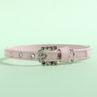 Colliers pour animaux de compagnie, doux, solides, durables, mignons, en cuir artificiel, style princesse, perles, strass, pour chat et chien