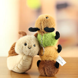 Venta al por mayor a granel Mini insecto llavero lindo oruga Caracol <span class=keywords><strong>mariquita</strong></span> polilla <span class=keywords><strong>araña</strong></span> peluche llavero abeja llavero para mochilas regalos - Product Image 6