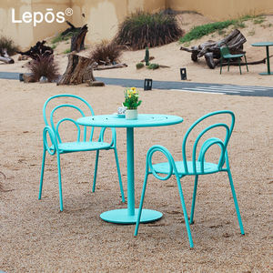 Mesa de comedor moderna para exteriores, balcón para el hogar, Villa, jardín, patio, Resort, Hotel, Patio, mesa de centro redonda de aluminio resistente a la oxidación - Product Image 4