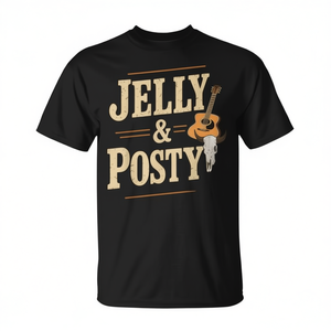T-shirt Jelly & Posty Country Western, abbigliamento per band di musica country, abbigliamento per festival musicali - Product Image 3