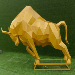 Maßgefertigte Polierte Tier-Statue Edelstahl-Kuh-Skulptur für Gartendekoration - Product Image 6