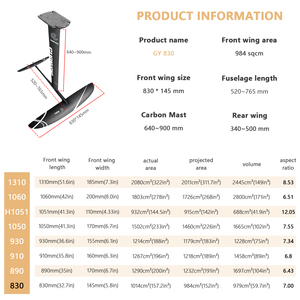 GY 890 Tabla de surf eléctrica con ala de aluminio y carbono, aleta Efoil, kitesurf, tabla de surf, surf acuático, foil surfing, hydrofoil - Product Image 2