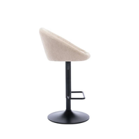 Nouvelle chaise de bar à hauteur de comptoir au design tendance, rembourrée avec dossier en métal pour bar et cuisine